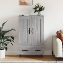 Highboard Grey Sonoma 69.5x31x115 cm Engineered Wood
