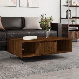 Coffee Table Brown Oak 104x60x35 cm Engineered Wood