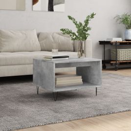 Coffee Table Concrete Grey 60x50x40 cm Engineered Wood