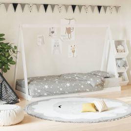 Kids Bed Frame White 80x200cm Solid Wood Pine