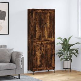 Highboard Smoked Oak 69.5x34x180 cm Engineered Wood