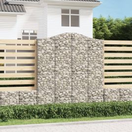 Arched Gabion Baskets 13 Pcs 200x50x220/240cm Galvanised Iron