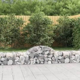 Arched Gabion Baskets 12 Pieces 200x50x40/60 cm Galvanised Iron
