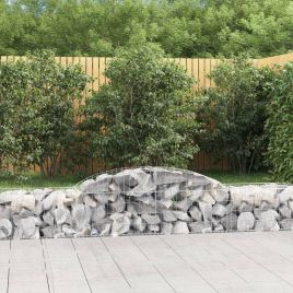 Arched Gabion Baskets 11 Pieces 300x50x40/60 cm Galvanised Iron