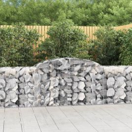 Arched Gabion Baskets 13 pcs 300x50x80/100 cm Galvanised Iron
