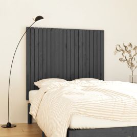 Wall Headboard Grey 127.5x3x110cm Solid Wood Pine