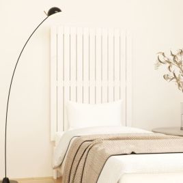 Wall Headboard White 82.5x3x110cm Solid Wood Pine