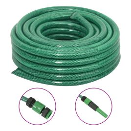 Garden Hose with Fitting Set Green 0.9" 10 m PVC