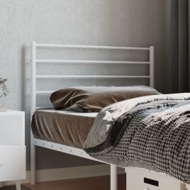 Metal Headboard White 100cm