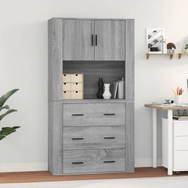 Highboard Grey Sonoma Engineered Wood