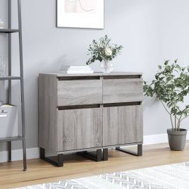 Sideboards 2 pcs Grey Sonoma 40x35x70 cm Engineered Wood