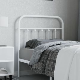 Metal Headboard White 80cm