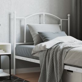 Metal Headboard White 100cm