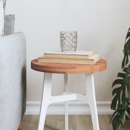 Table Top Ã˜30x2.5 cm Round Solid Wood Beech