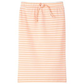 Kids' Straight Skirt with Stripes Fluorescent Orange 128