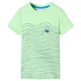 Kids' T-shirt Shark Print Neon Green 140