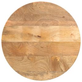 Table Top 50x3.8 cm Round Solid Wood Mango