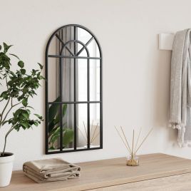 Wall Mirror Black 30x60cm Arch Iron