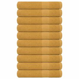 Sauna Towels 10 pcs Gold 80x200 cm 360 gsm 100% Cotton