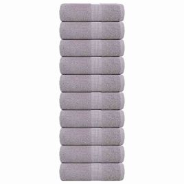 Guest Towels 10 pcs Grey 30x50 cm 360 gsm 100% Cotton