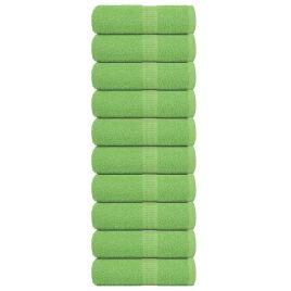 Guest Towels 10 pcs Apple Green 30x50 cm 360 gsm 100% Cotton