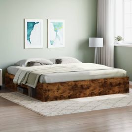 Bedframe Smoked Oak 200x200cm