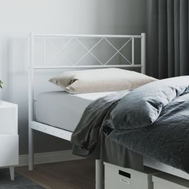 Metal Headboard White 100cm