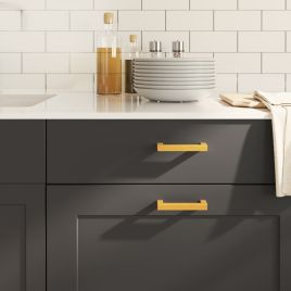 Cabinet Handles 10 Pcs Gold 96mm Stainless Steel