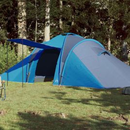 Camping Tent 6 Persons Blue 576x238x193 cm 185T Taffeta