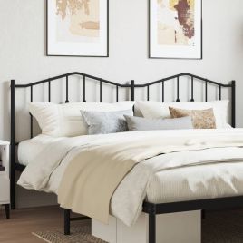 Metal Headboard Black 200cm