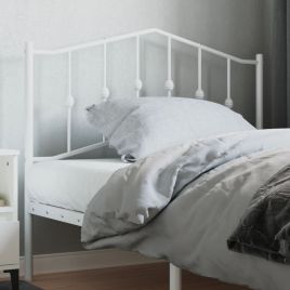 Metal Headboard White 107cm
