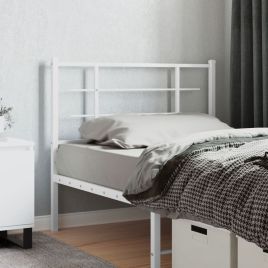 Metal Headboard White 107cm
