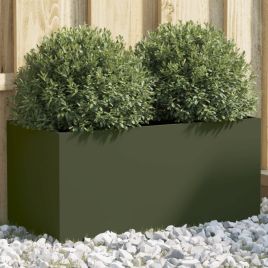 Planter Olive Green 62x30x29 cm Cold-rolled Steel