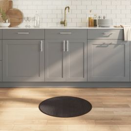 Rug Round Dark Brown60 cm Bamboo