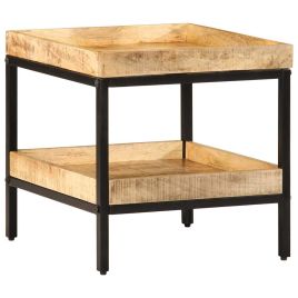 Side Table 45x45x45 cm Solid Wood Rough Mango