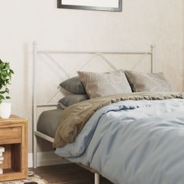 Metal Headboard White 107cm - vid-376581