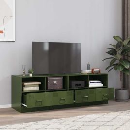 TV Cabinets 2 pcs Olive Green 67x39x44 cm Steel - vid-841748