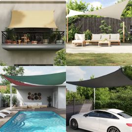 DROW Sun Shade Sail Light 5x7x7 m Polyester Oxford - Grey
