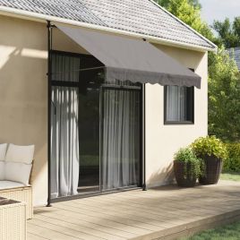 Retractable Awning Anthracite 200x150 cm Fabric and Steel - vid-368738