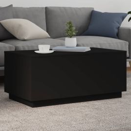 Coffee Table with LED Lights Black 90x50x40 cm - vid-839876