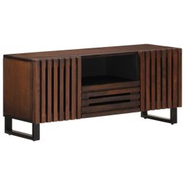 TV Cabinet Brown 100x34x46 cm Solid Wood Mango - vid-377506