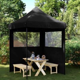 MOWICK Foldable Party Tent Pop-Up with 2 Sidewalls - Black
