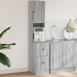 Kitchen Cabinet Grey Sonoma 35x50x180 cm Engineered Wood