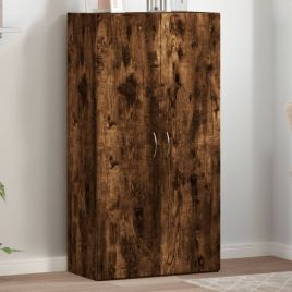 File Cabinet Smoked Oak 60x32x115 cm Engineered Wood
