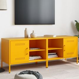 TV Cabinets 2 pcs Mustard Yellow 68x39x50.5 cm Steel - vid-843001