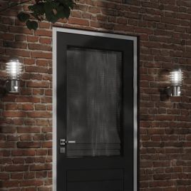 CRBURY Outdoor Wall Light with Sensor Stainless Steel - Silver