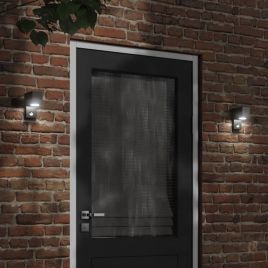 CRBURY Outdoor Wall Light with Sensor Die-cast Aluminium - Black