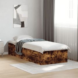 Bedframe Smoked Oak 75x190cm Small Single Engineered Wood