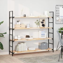 Floating Shelves 4 Pieces 160x30x2 cm Untreated Solid Wood Acacia