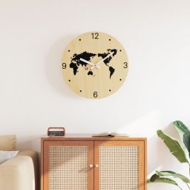 Wall Clock Yellow and Black 30 cm Engineered Wood